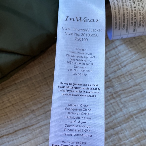 InWear quilted bomber sage green - Picture 7 of 8